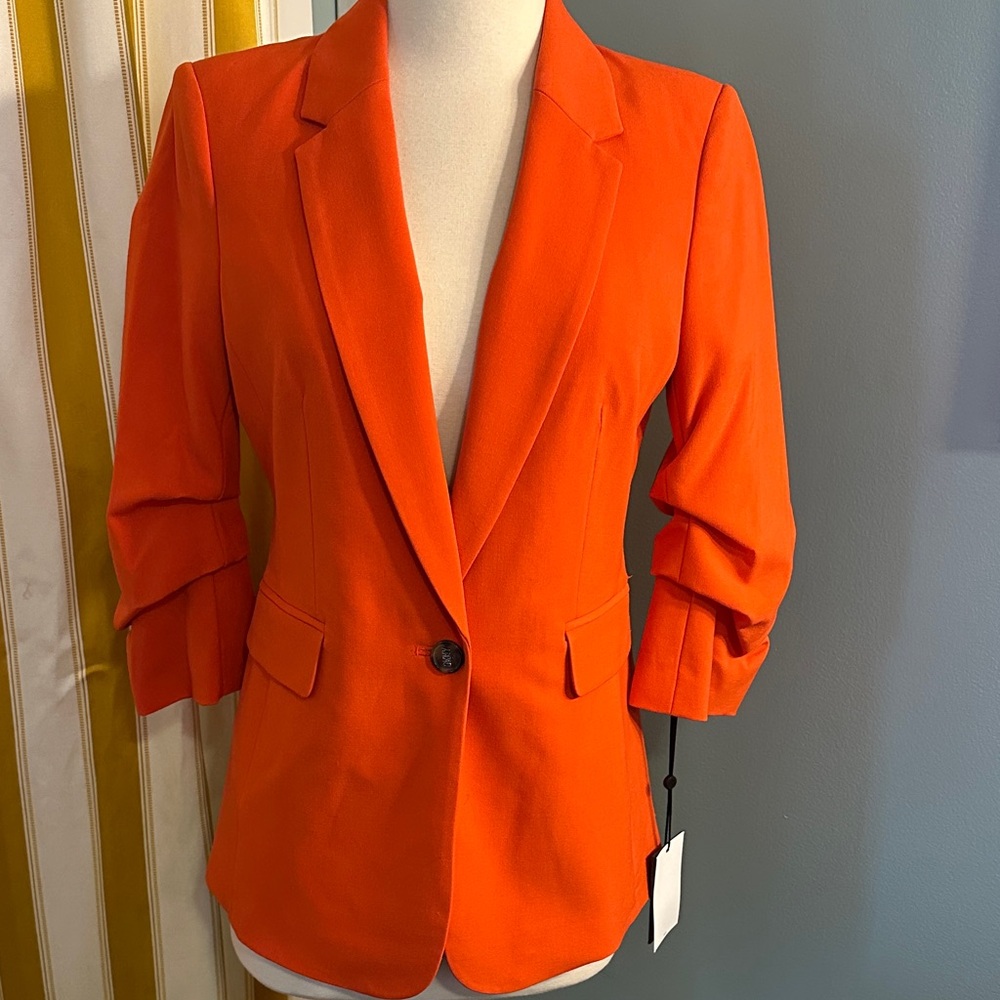DKNY Vibrant Orange Blazer